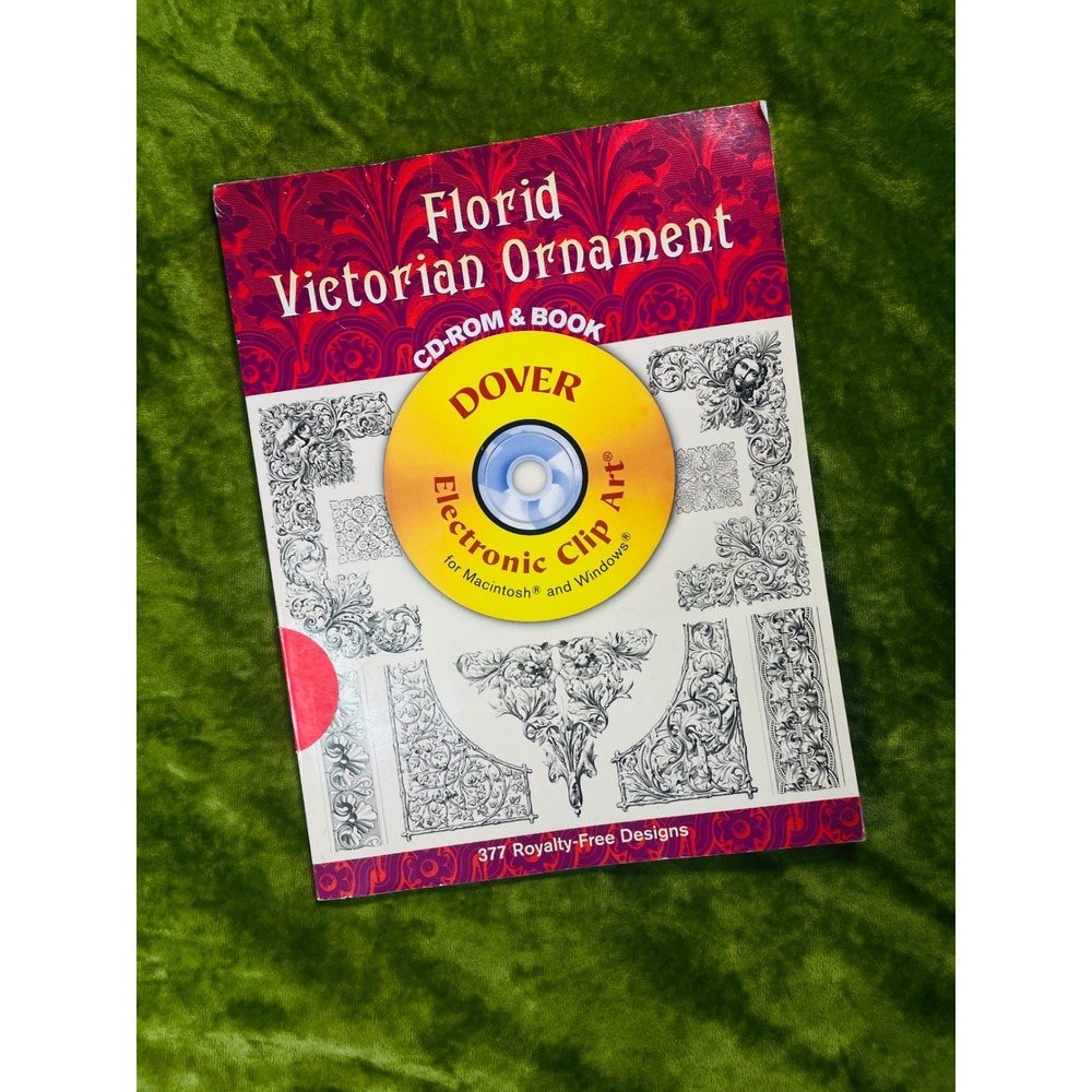 Dover Florid Victorian Ornament Book‎ Clip Art Designs 377 Royalty Free No CD